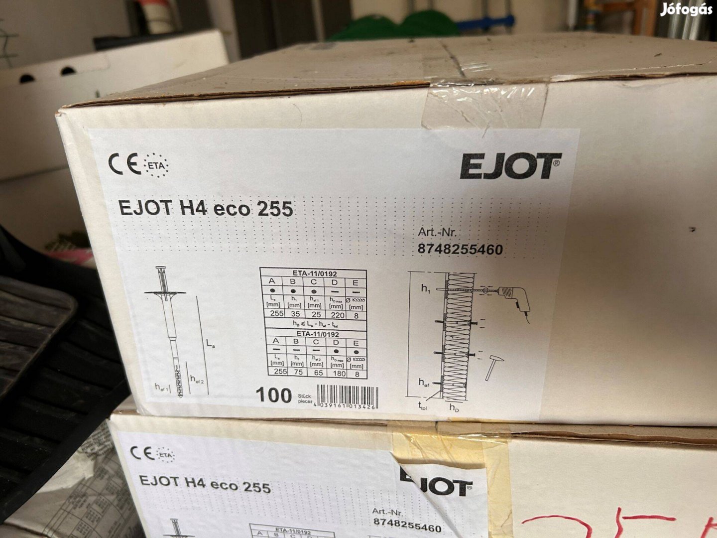 Dübel - Ejot H4 eco 255 - 6 karton