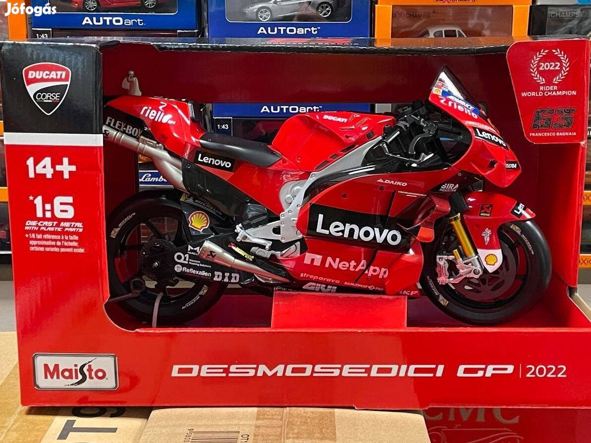 Ducati Desmosedici GP 2022 No.63 Francesco Bagnaia 1:6 Maisto