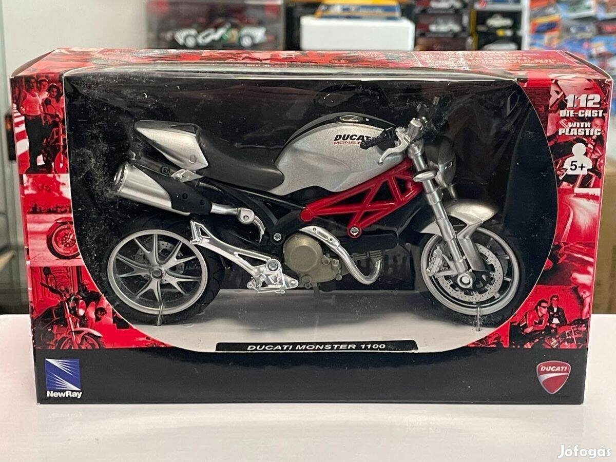 Ducati Monster 1100 2010 silver 1:12 Newray