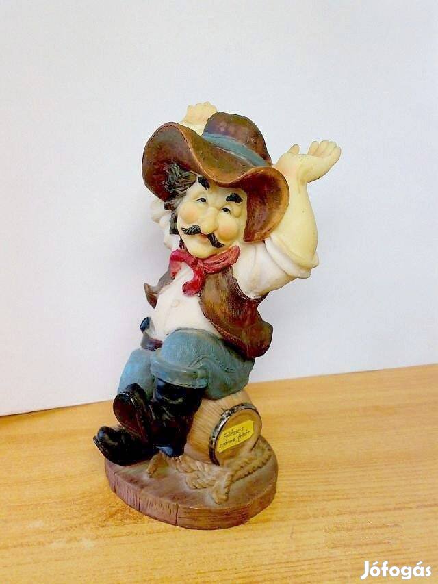 Dugóhúzótartó jókedvű cowboy figura, az ebédlőd kulcsfigurája