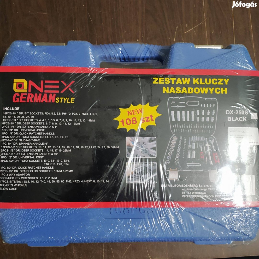 Dugókulcs (krova) készlet 108 darabos Onex