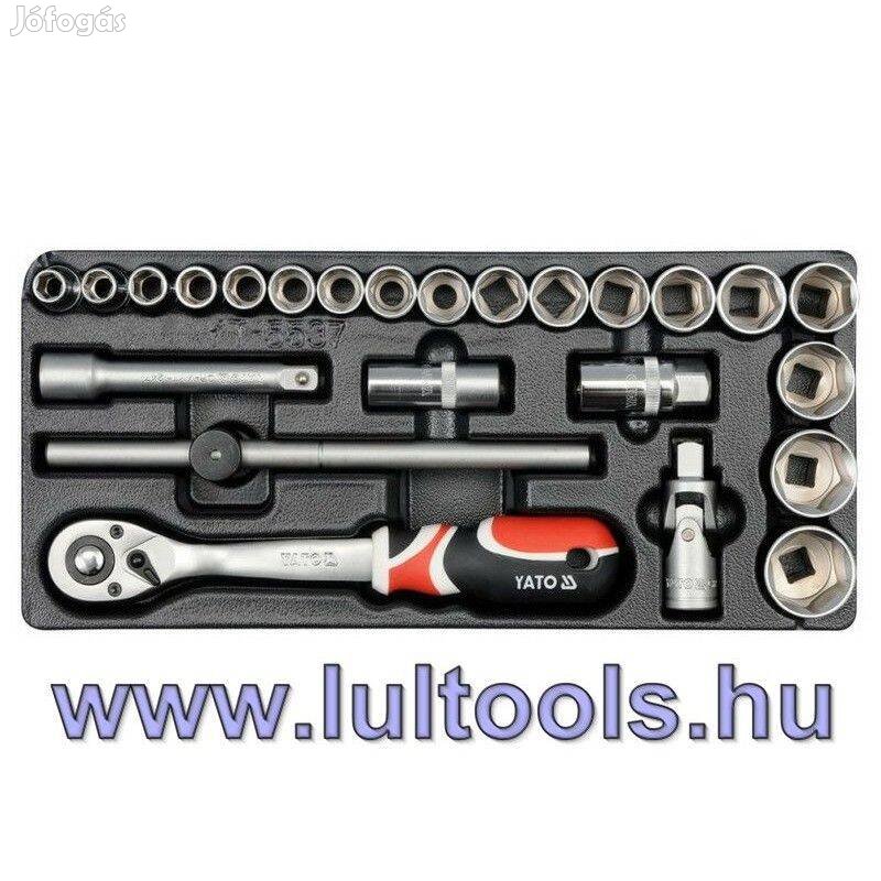 Dugókulcs készlet 24 részes 1/2" 10-32 mm CrV (fiókbetét) Yato