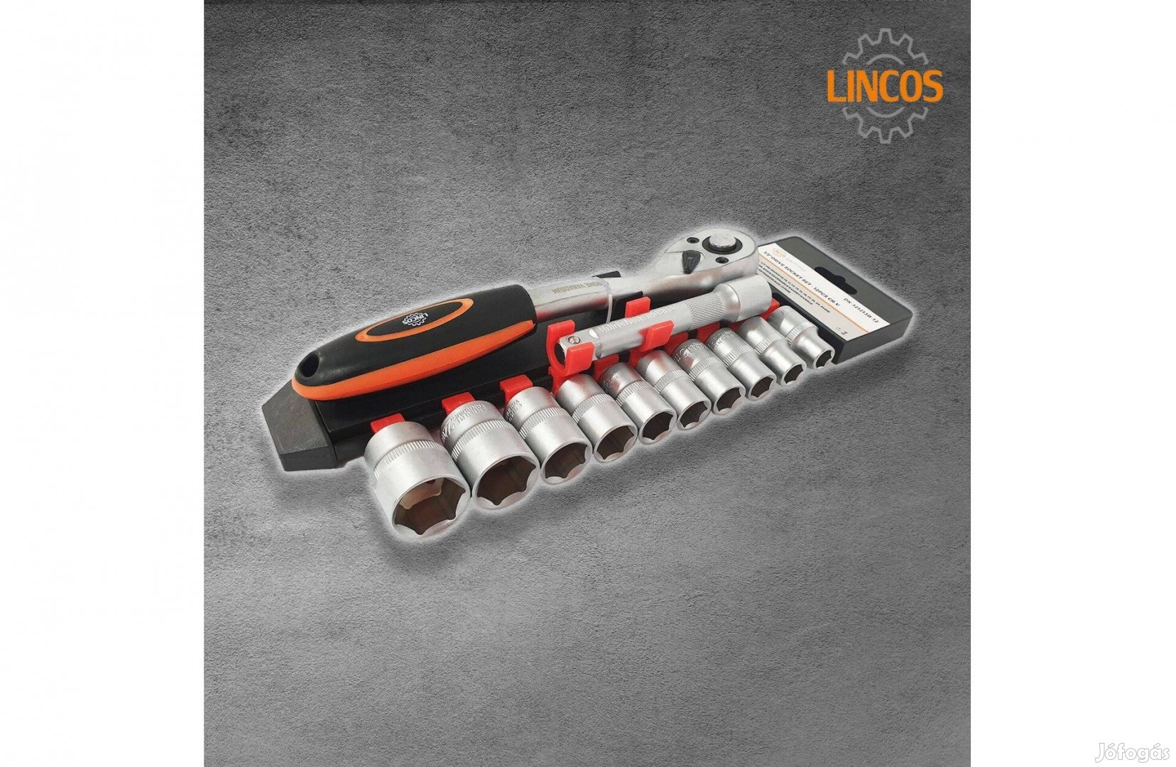 Dugókulcs készlet, 1/2", 12 darabos DK-121213B-12 Lincos