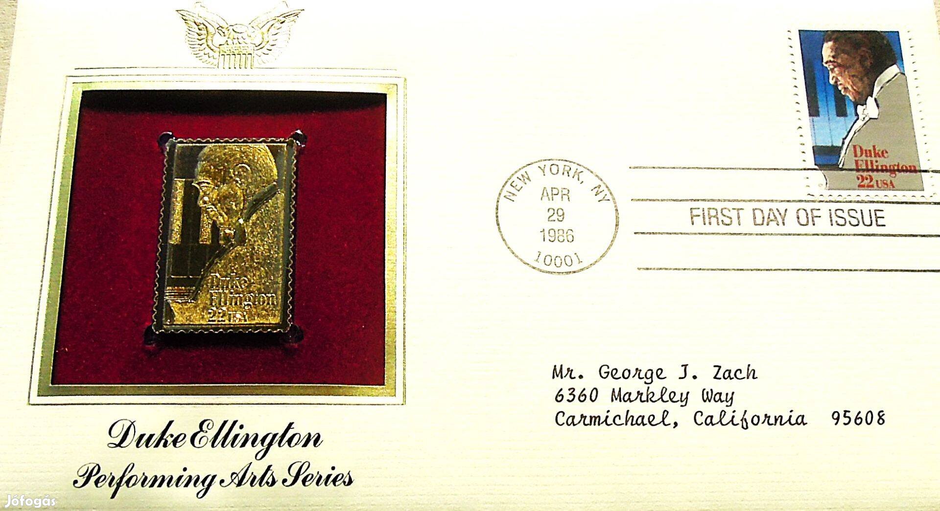 Duke Ellington USA arany bélyeg