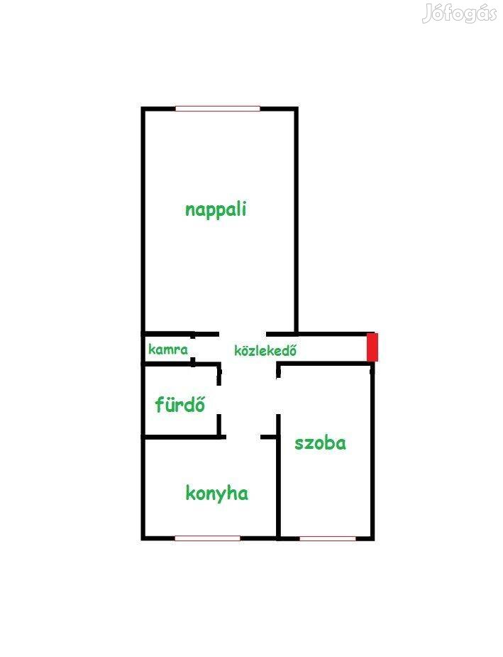 Dunaújváros eladó 2 szobás téglalakás eladó