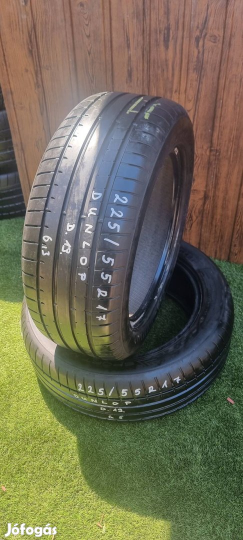 Dunlop 225/55 R17 6,3-6,5mm 2019-es Nyári Gumiabroncs 2db