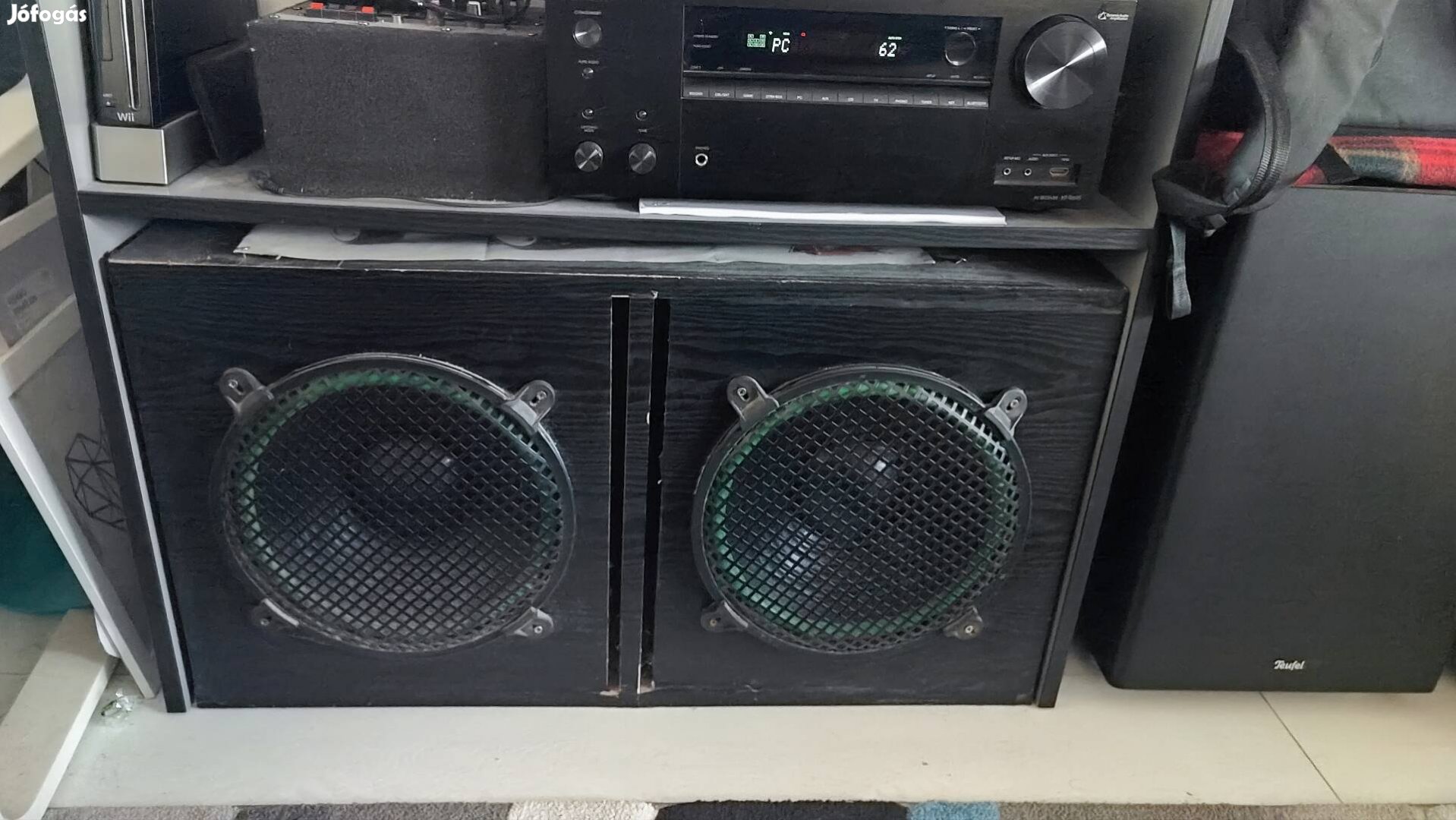 Dupla 30-as subwoofer mélyláda + erősítő aktív sub eladó 