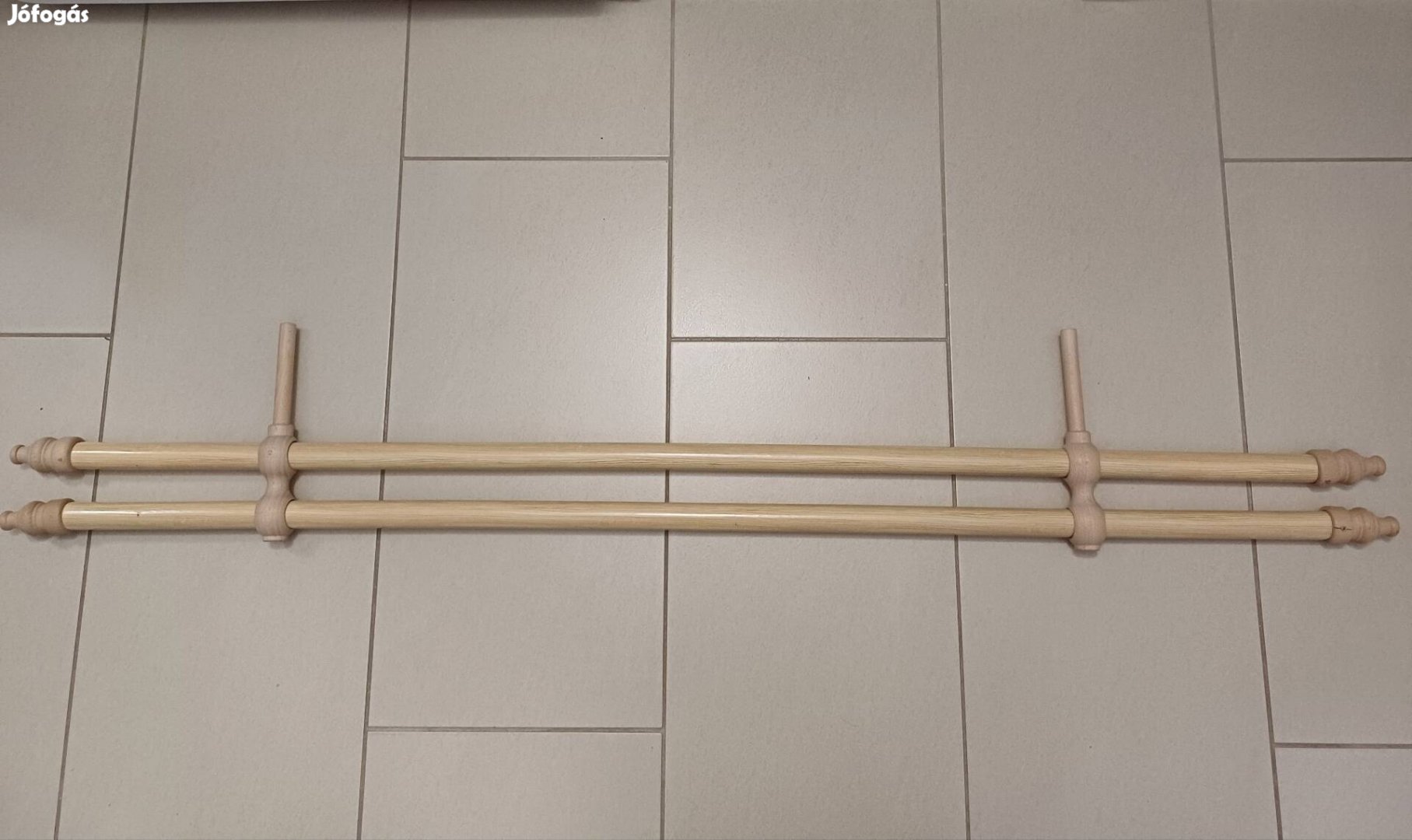 Dupla fa karnis szett, 140 cm, karikák nélkül. 