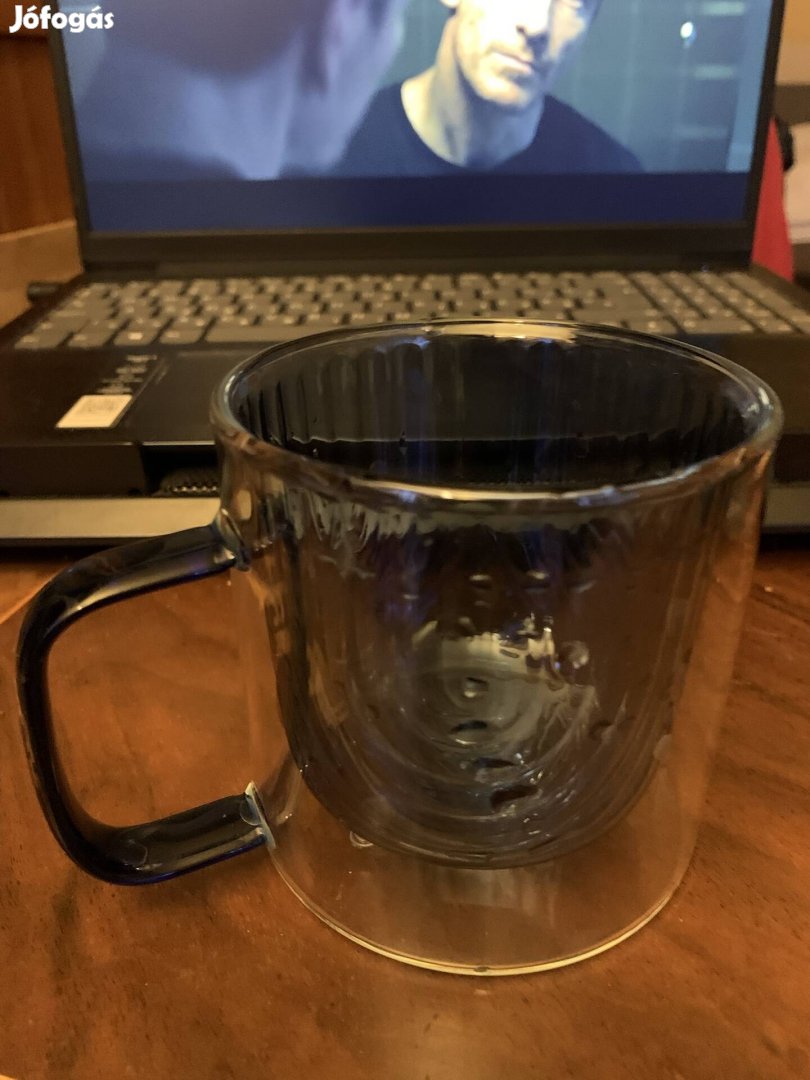 Dupla falú bögre kék