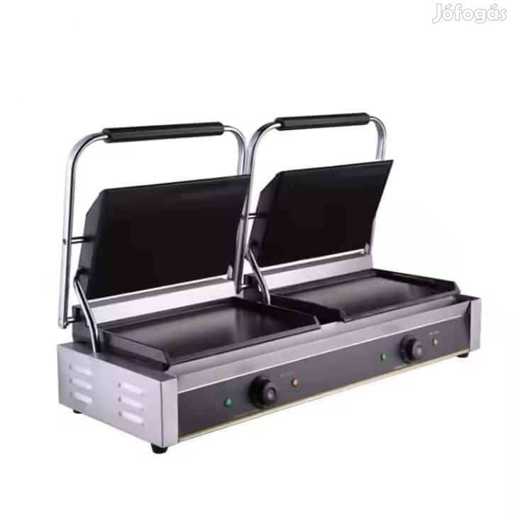 Dupla sima felületű kontaktgrill panini sütő, garancia, szervíz háttér