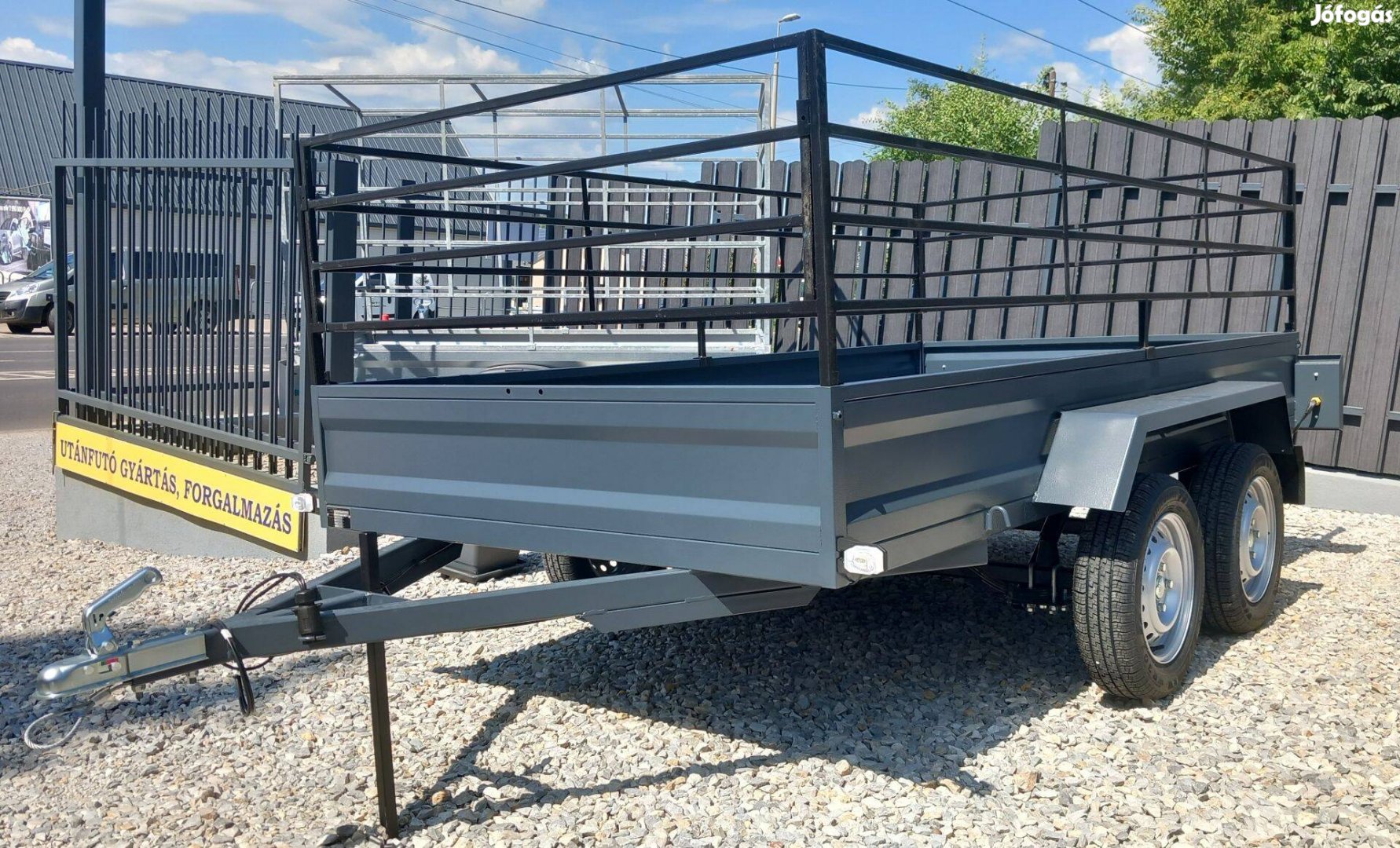 Duplatengelyes, Extra Erős Vas, hegesztett, zártszelvény Új Utánfutó!