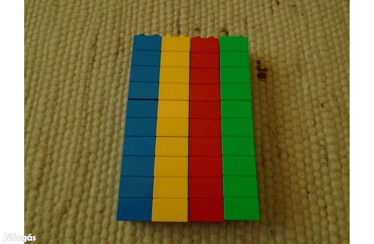 Duplo - 2x2-es - piros,sárga,zöld, kék kockák - összesen 40 db