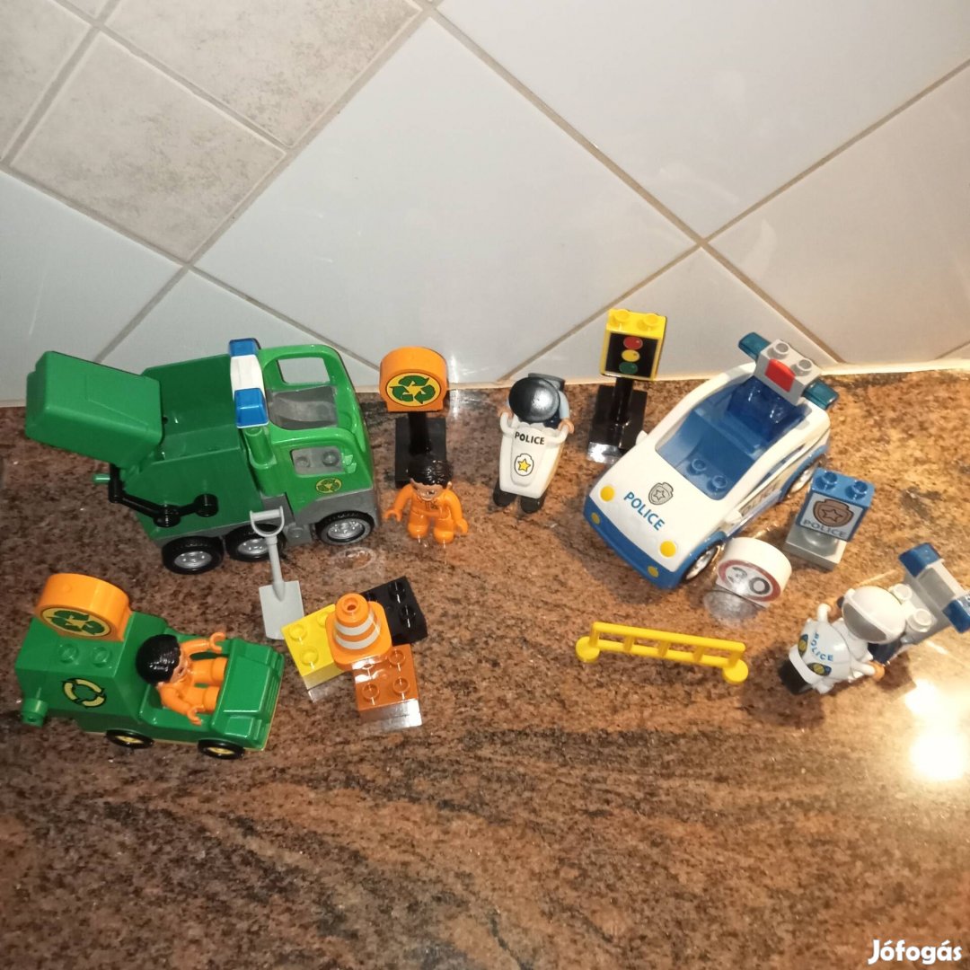 Duplo csomag kukás és rendőrautó 