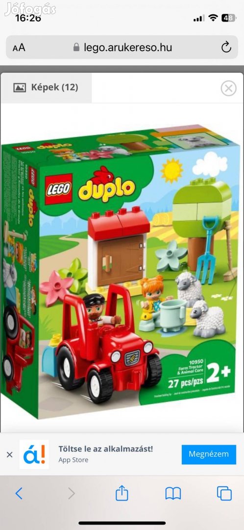 Duplo farm traktor és állatgondozás