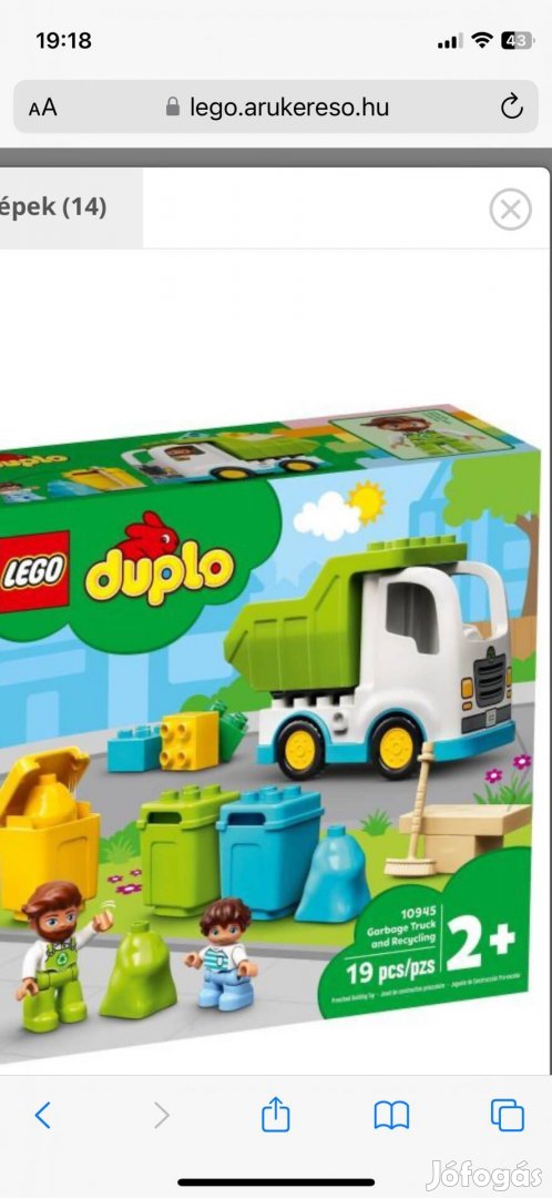 Duplo szelektív kukásautó