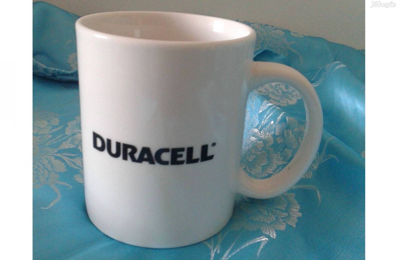 Duracell feliratos fehér porcelán reklám bögre gyűjteményből