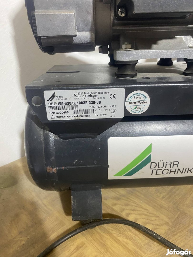 Dürr technik WA-038 AK olaj mentes kompresszor