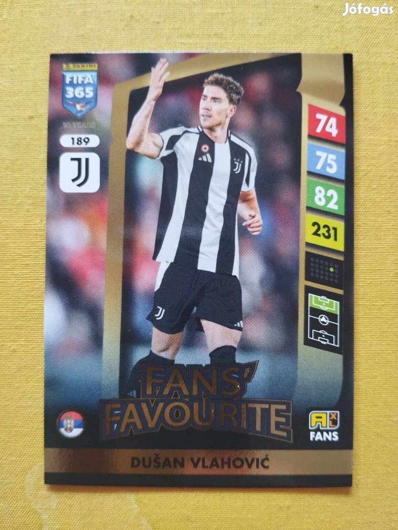 Dusan Vlahovic (Juventus) FIFA 365 2025 Fans Favourite focis kártya