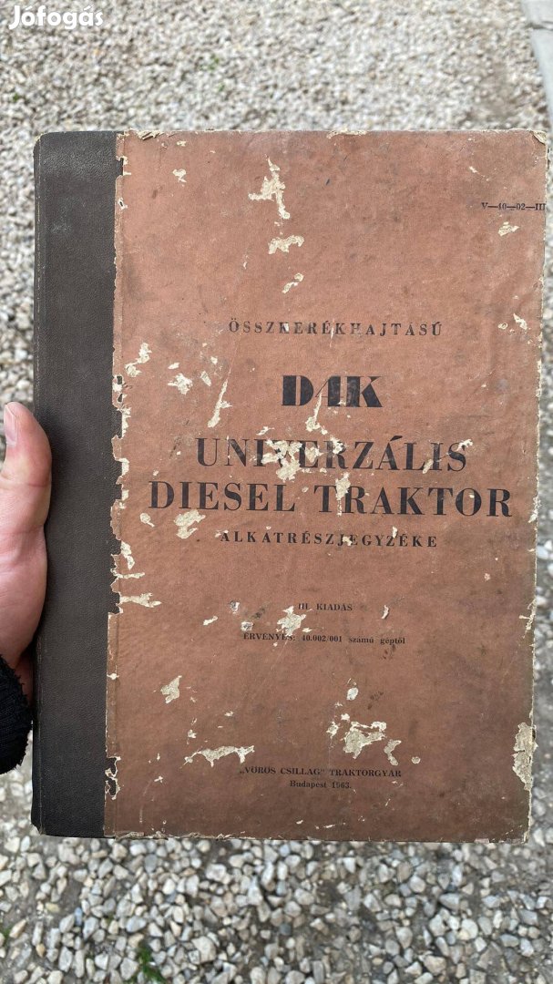 Dutra, D4K Alkatrészjegyzék 1963
