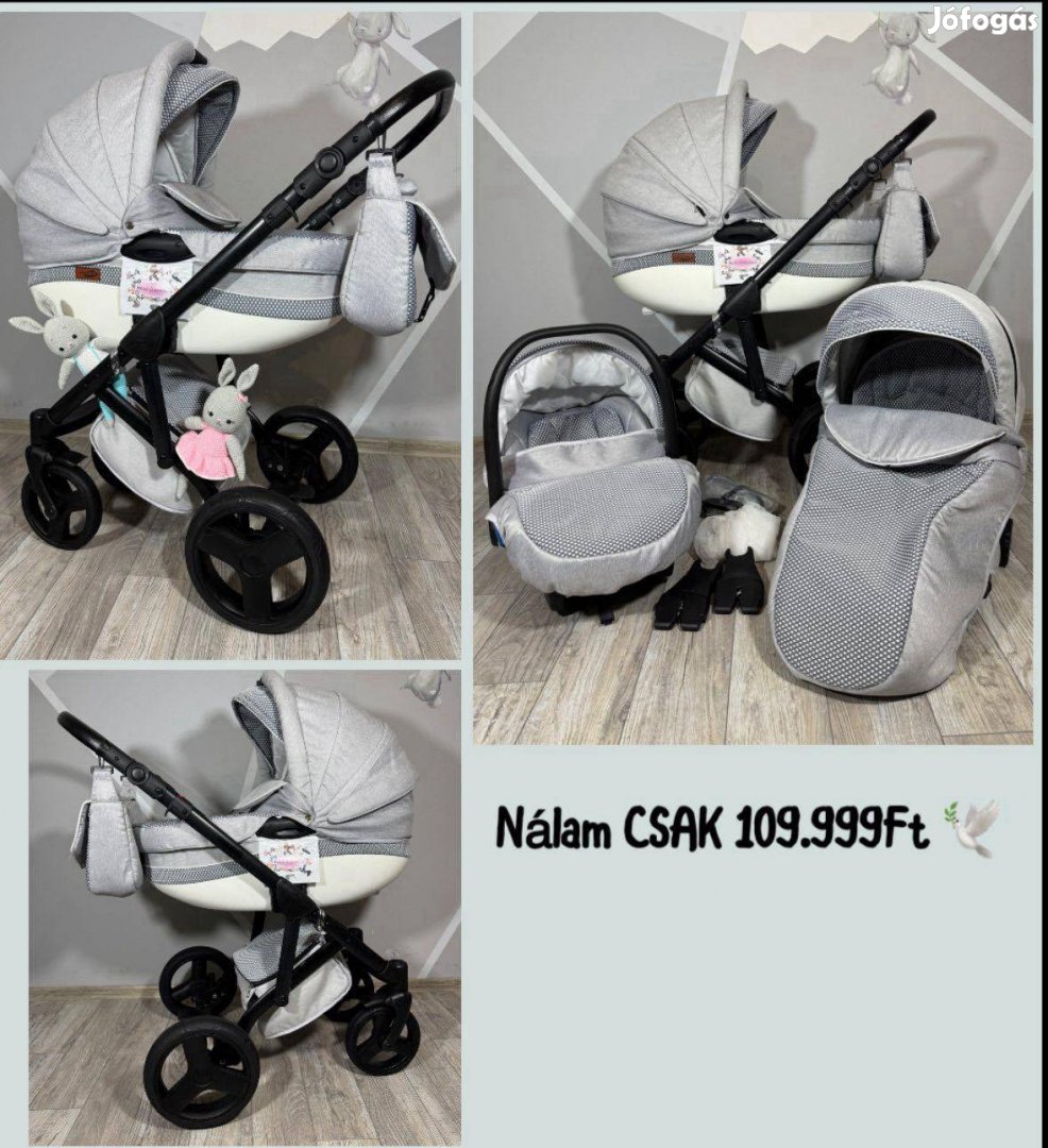 Dymex 3:1 unisex szürke babakocsi 