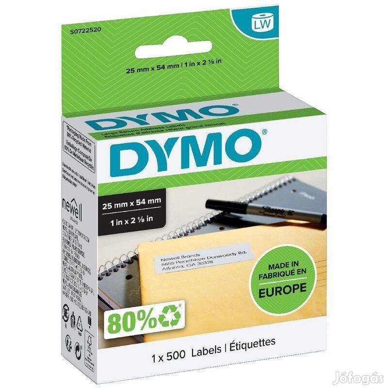 Dymo Labelwriter etikett 11352 54mmx25mm (500db/tekercs), Eredeti