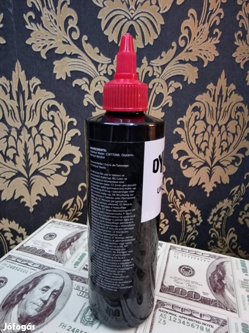 Dynamic INK - Union Black (Unb) 240ml EU-REACH tetováló festék 