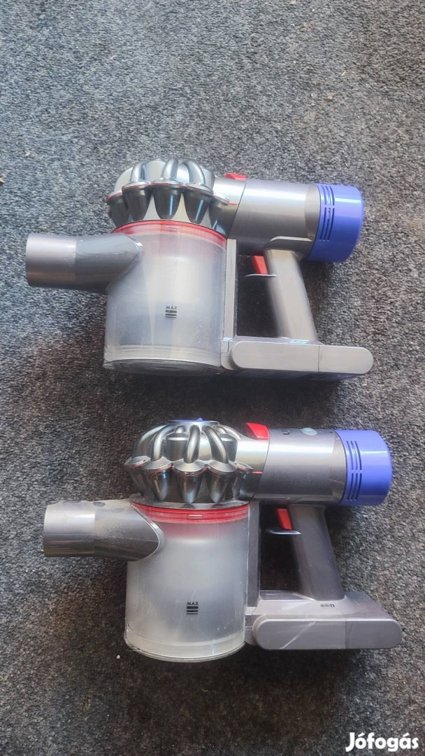 Dyson v8 akkumulátoros porzsák nélküli porszívó 2db géptest 