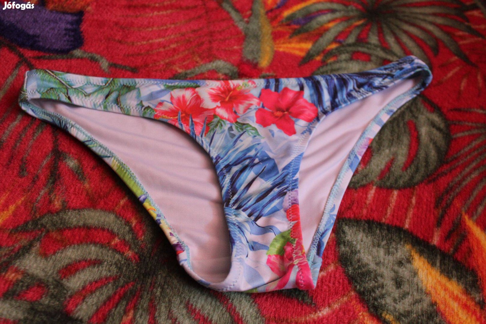 Dzsungel mintas, szines mintas, viragos bikini also, 36 (1x viselt)