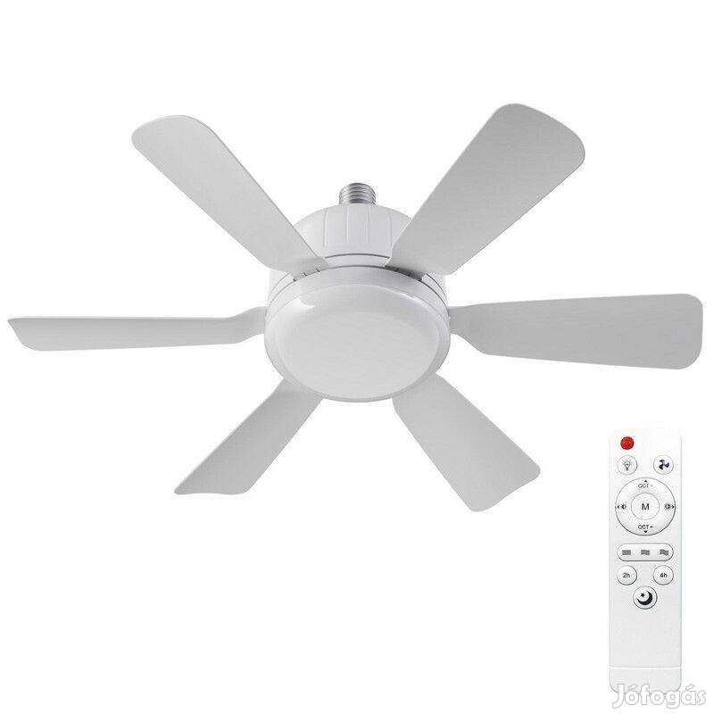 E27 foglalatba tekerhető Távirányítós Ventilátor Lámpa - 40W _