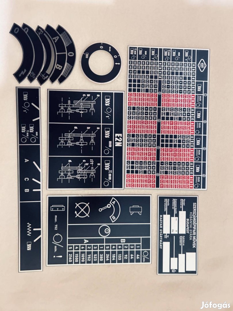 E2N géptábla szett