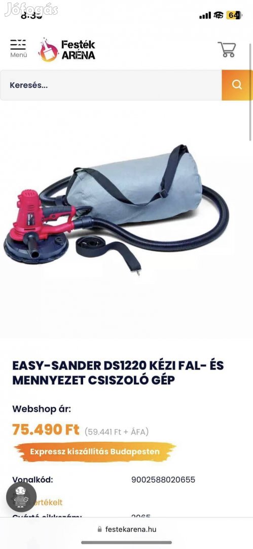 EASY-Sander DS1220 Kézi Fal- És Mennyezet Csiszoló Gép