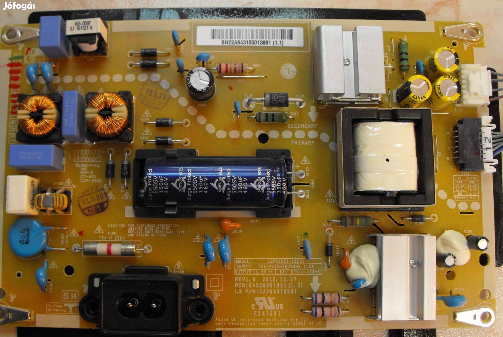 EAX66851301(1.5) LG 43LH590V.AEU tápegység