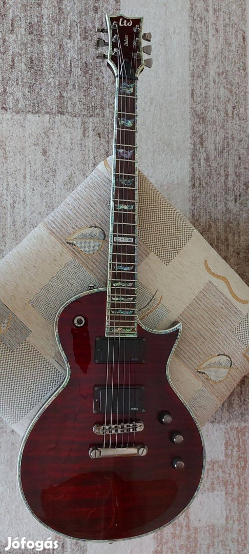 ESP/LTD EC-1000 QM Deluxe See Thru Black Cherry elektromos gitár