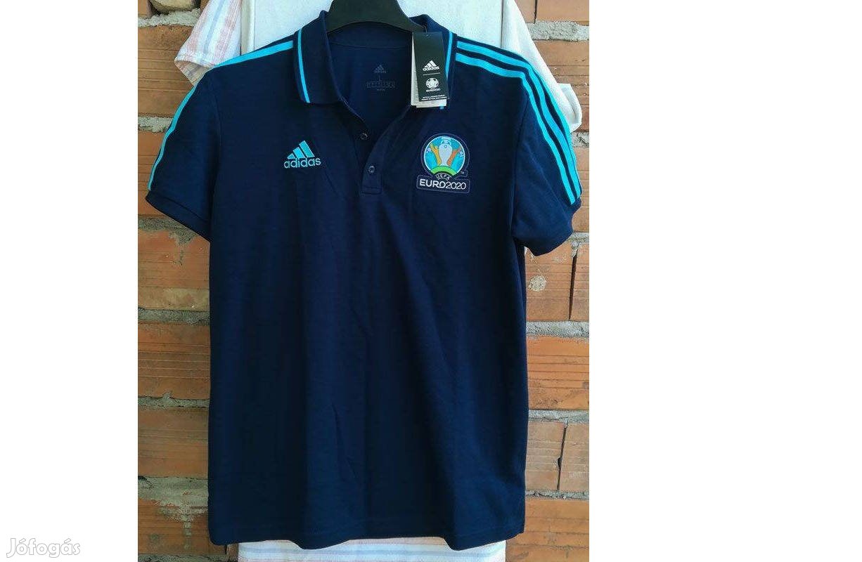 EURO2020 sötétkék eredeti adidas póló (L)