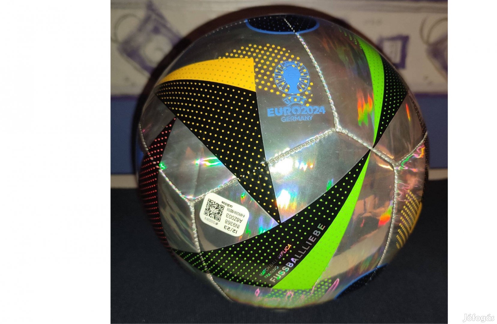 EURO2024 eredeti adidas ezüst Match Ball Replica labda (5-ös)