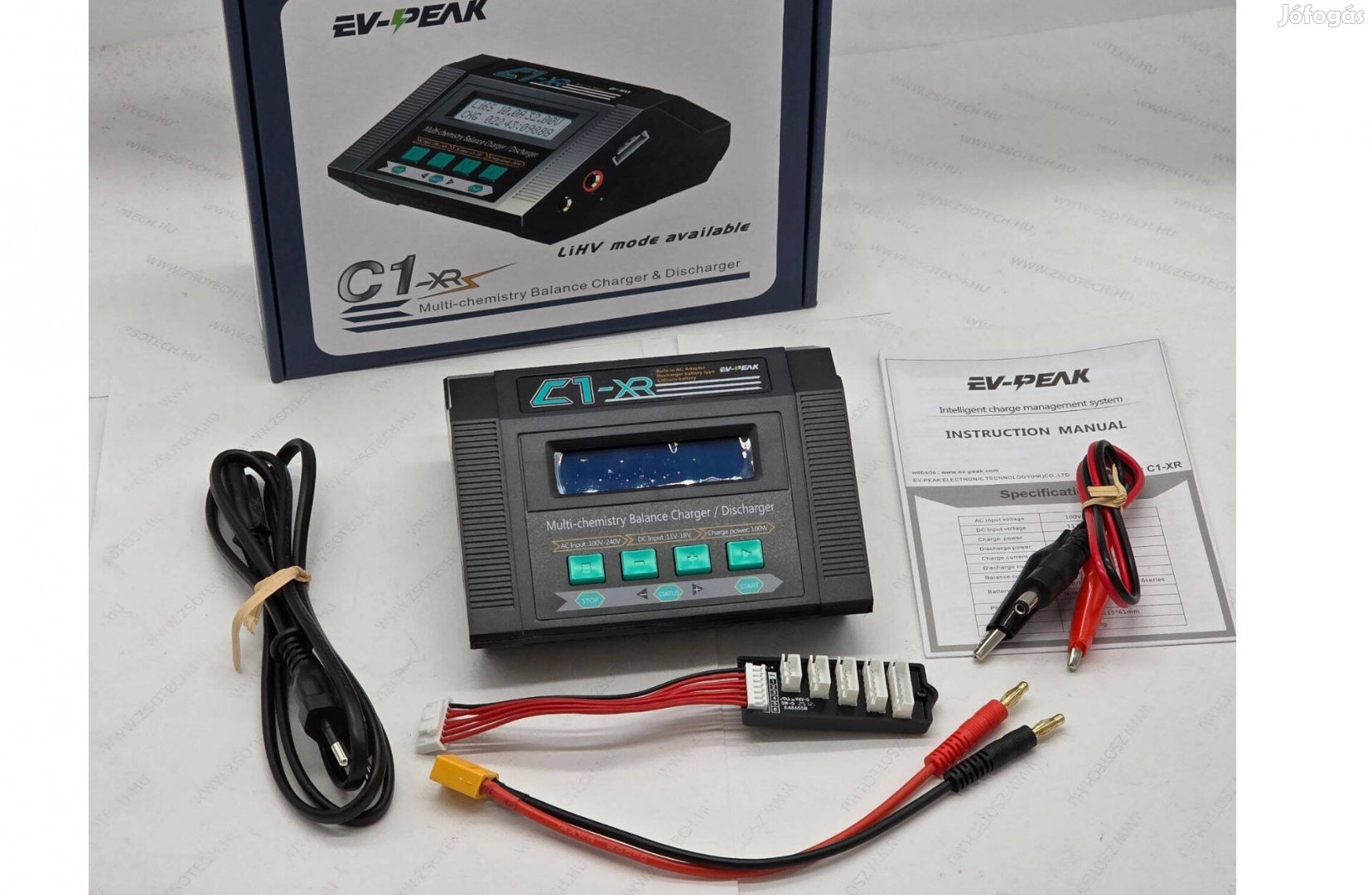 EV-Peak C1-XR univerzális lítium töltő RC etetőhajó Lipo balanszos