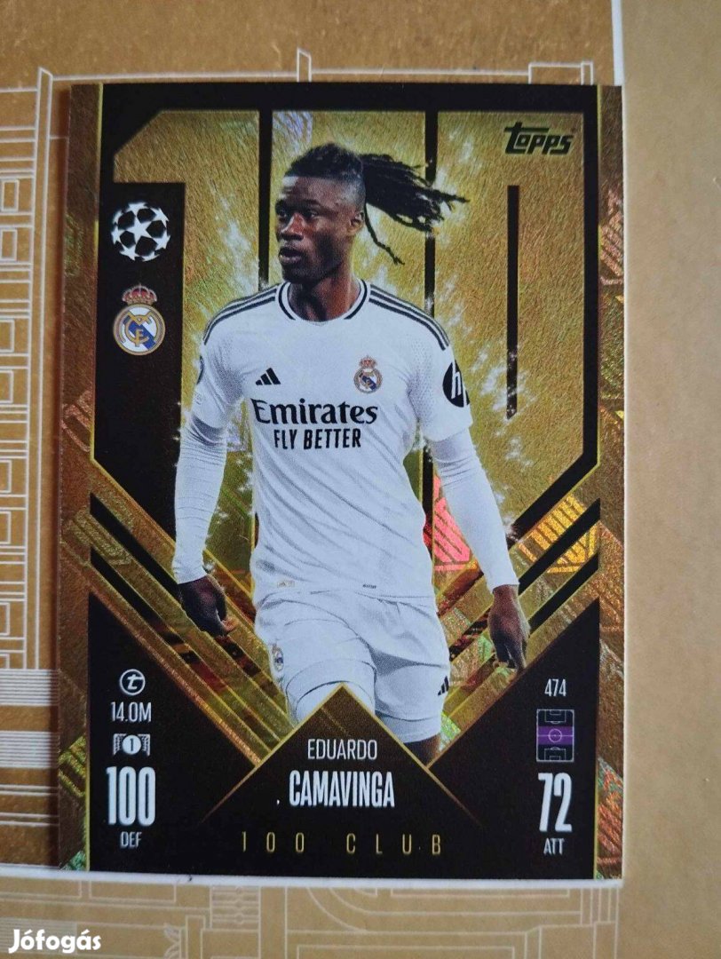 E. Camavinga (Real Madrid) 100 Club Bajnokok Ligája 2024/25 kártya