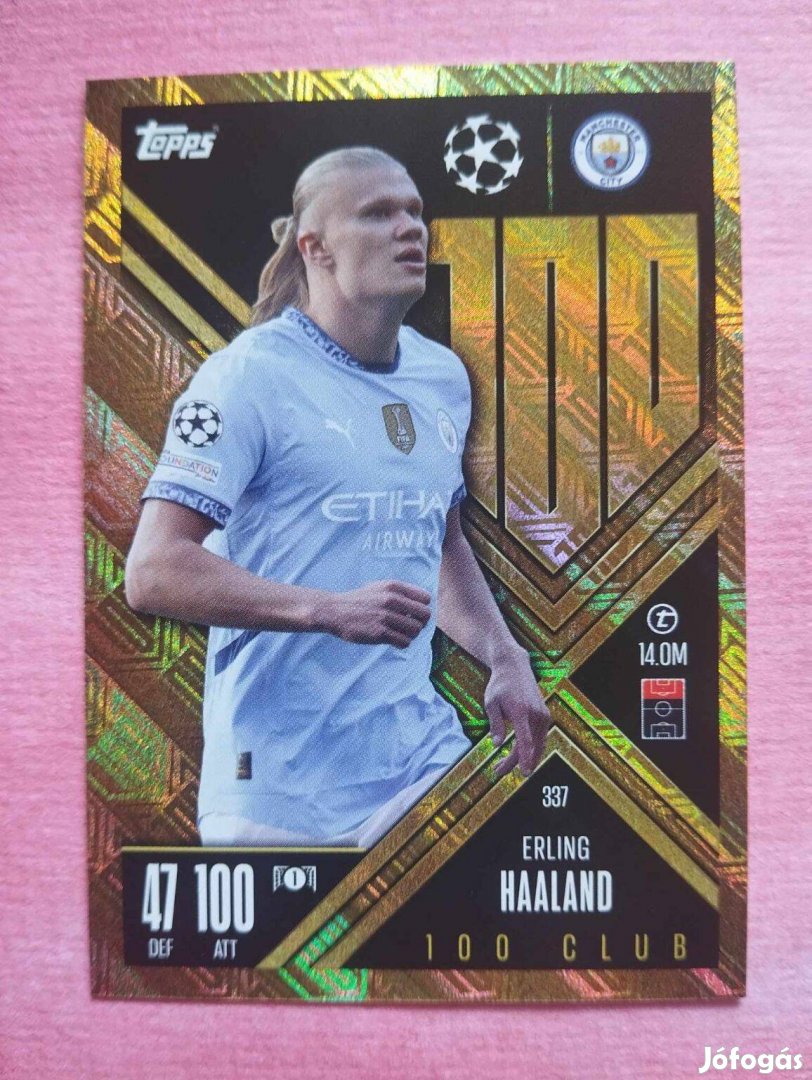 E. Haaland (Manchester City) 100 Club BL 2025 Extra focis kártya