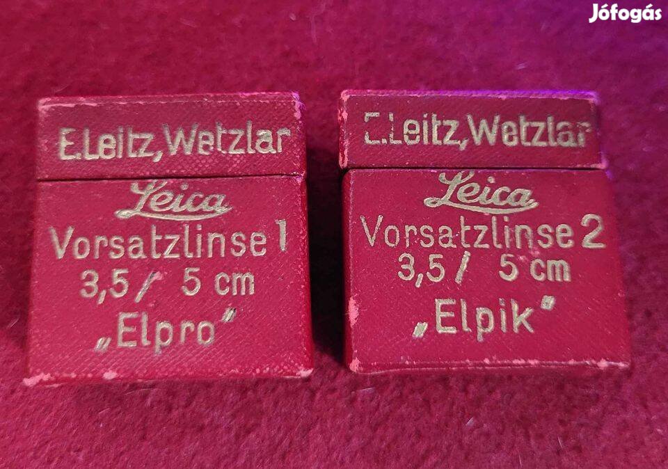 E. Leitz Wetzlar - Leica előtétlencsék 3,5/5cm Elpro / Elpik