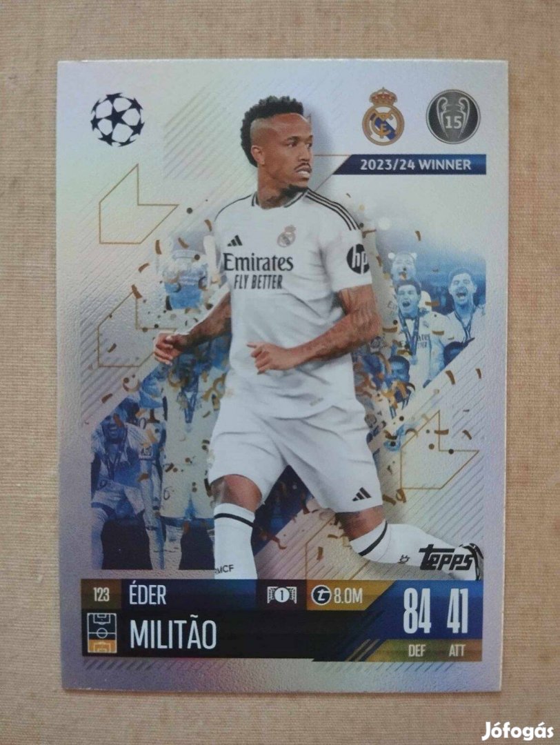 E. Militao (Real Madrid) Match Attax Bajnokok Ligája 2024/25 kártya