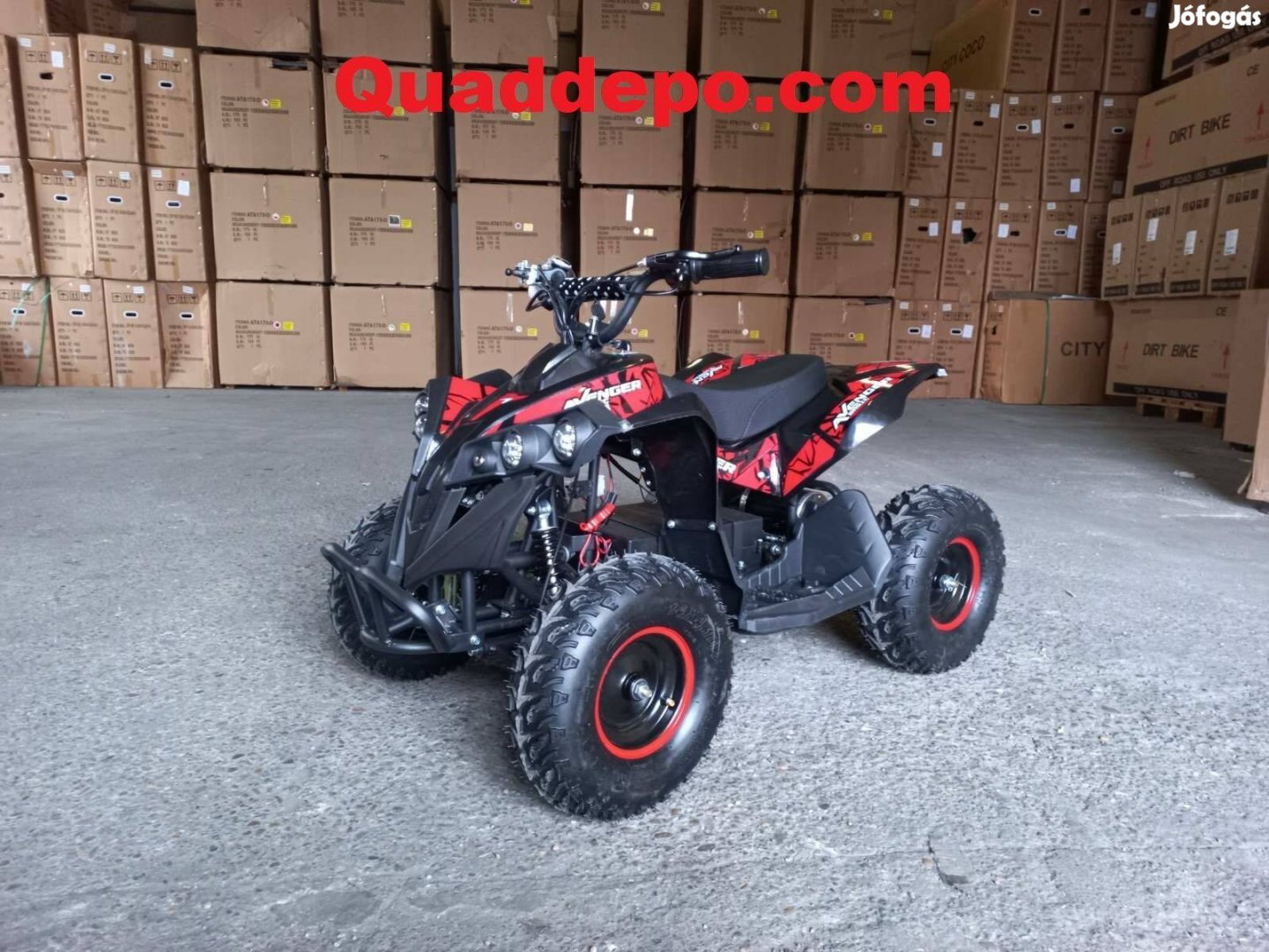 E-atv 005 gyerek quad 1000W extra erős motorral piros