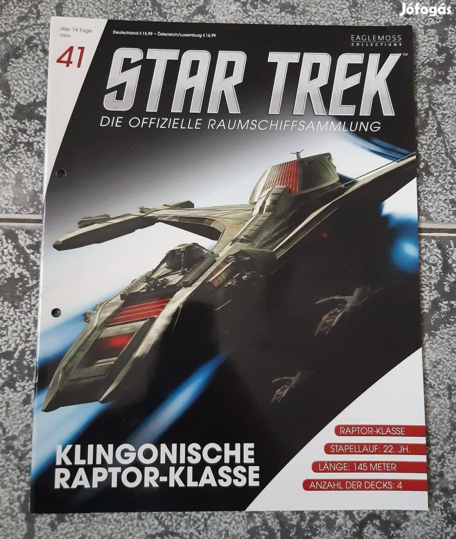 Eaglemoss Star Trek Klingon Raptor füzet