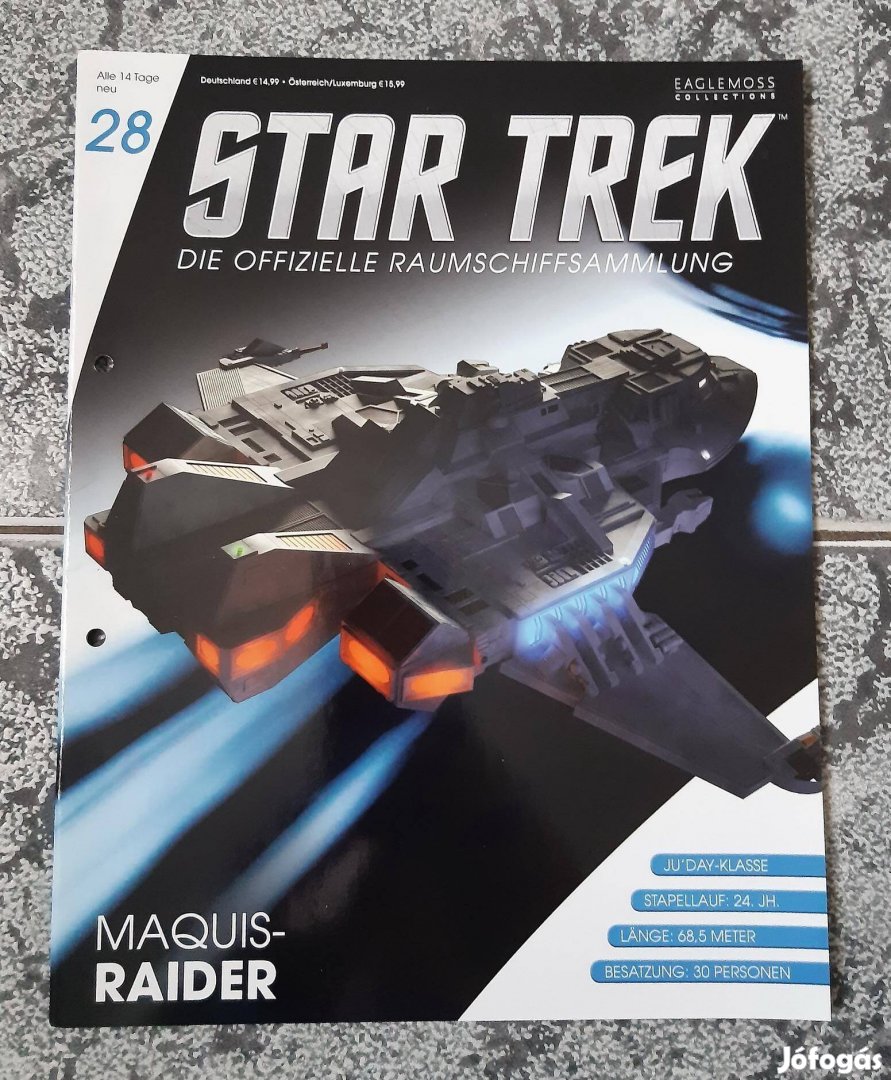 Eaglemoss Star Trek Maquis Raider magazin, újság