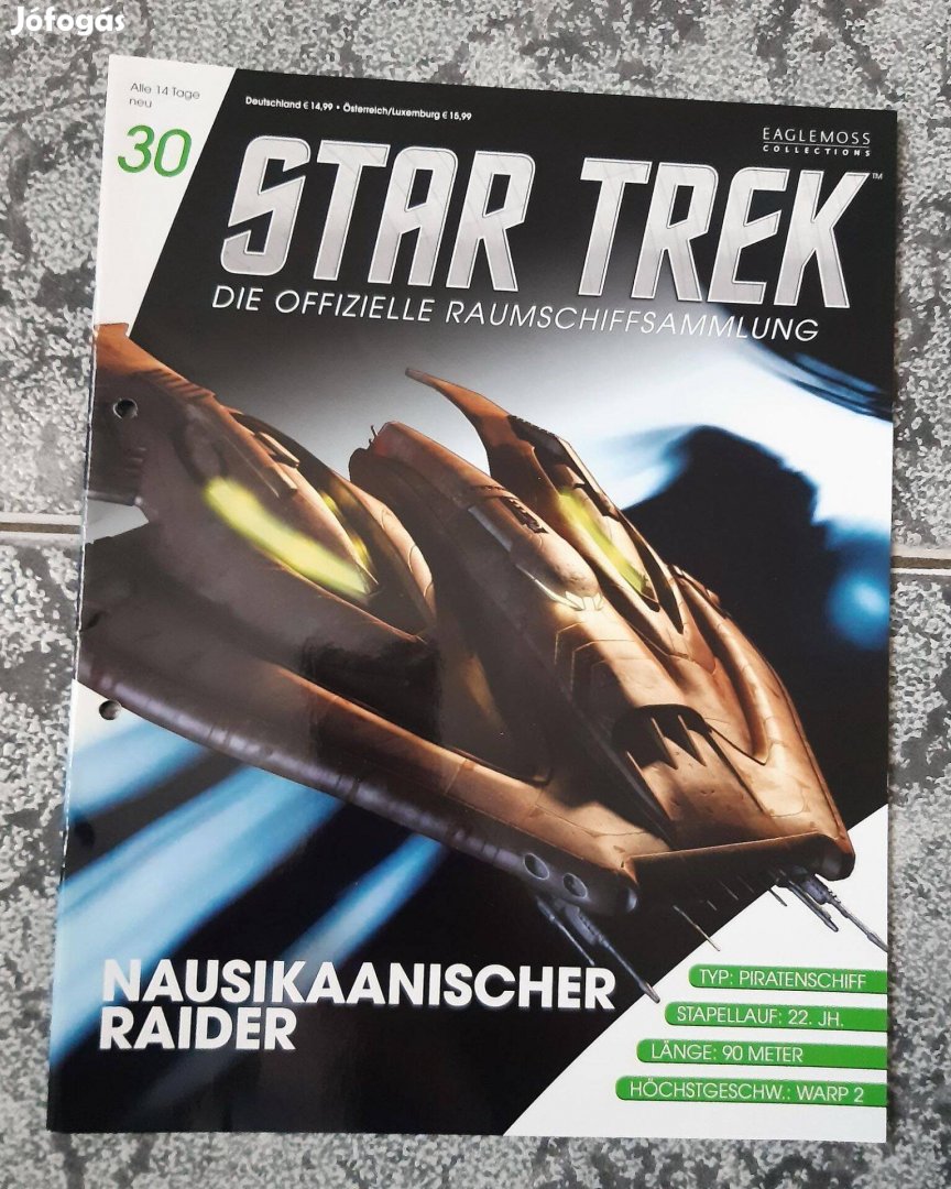 Eaglemoss Star Trek Nausicaan Fighter magazin, újság