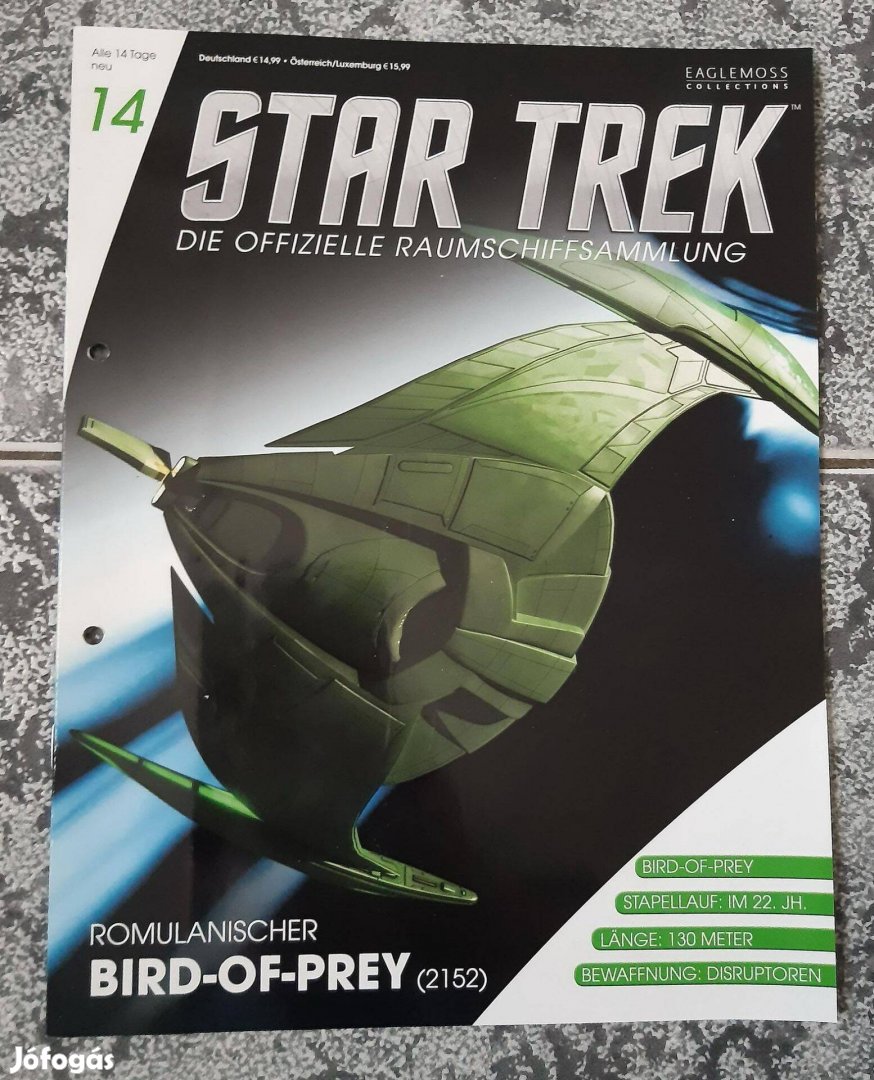 Eaglemoss Star Trek Romulan Bird-Of-Prey (2152) füzet