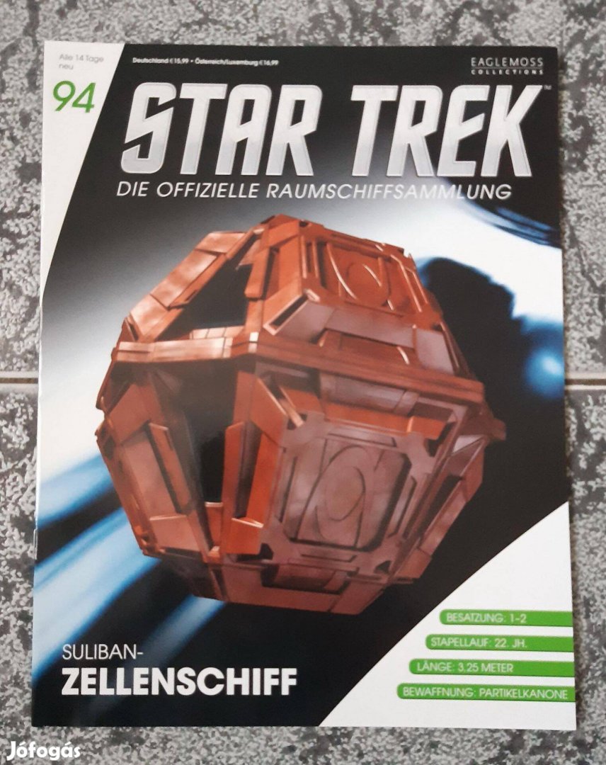 Eaglemoss Star Trek Suliban Cell Ship magazin, újság