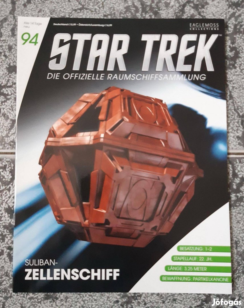 Eaglemoss Star Trek Suliban Cell Ship magazin, újság