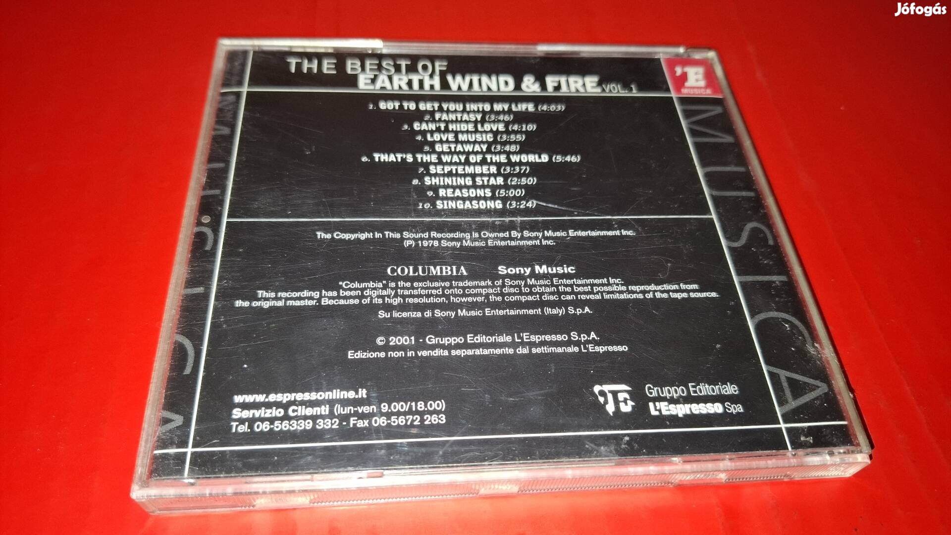 Earth Wind & Fire The best of Vol.1 Cd 2001 Italy