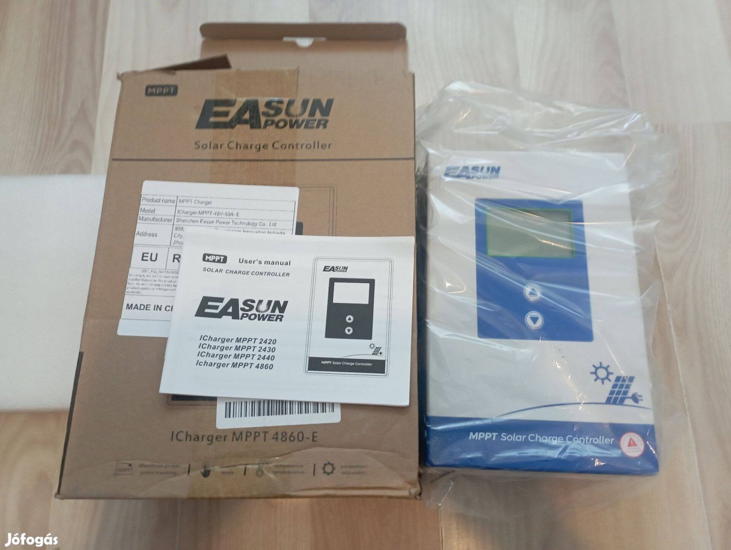 Easun MPPT töltésvezérlő 60A 2025-ös modell |számla +gar