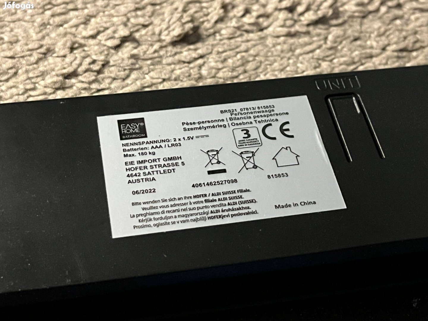 Easy Home mérleg - hibás, nem működik